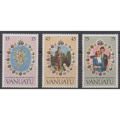 Vanuatu - 1981 - No 628/630 - Royauté - Principauté