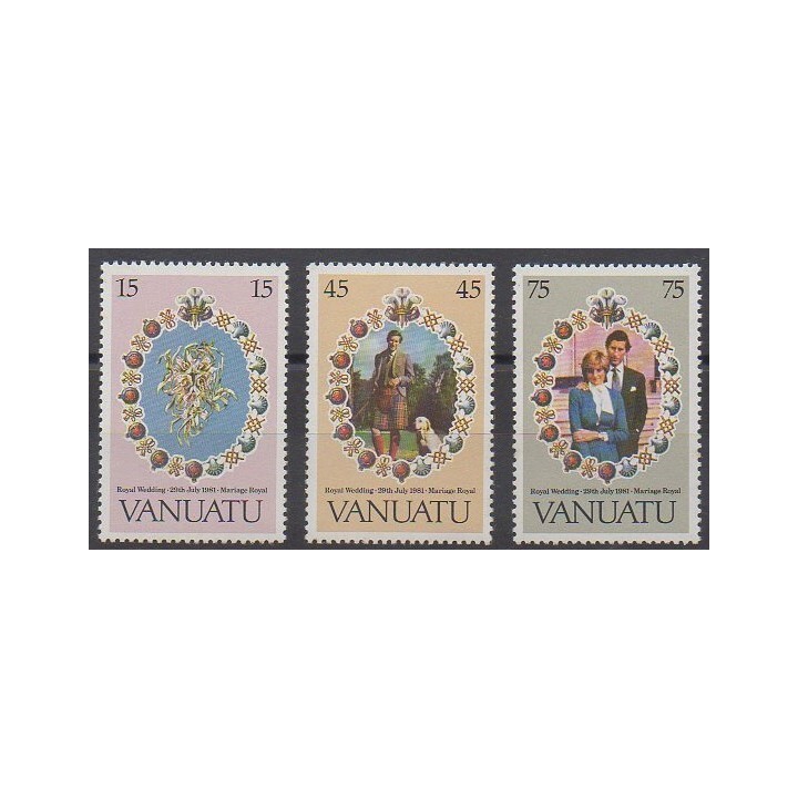 Vanuatu - 1981 - No 628/630 - Royauté - Principauté