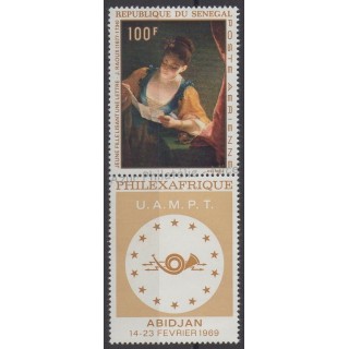 Timbres - Thème peinture - Sénégal - 1968 - No PA 72