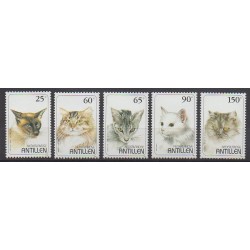 Antilles néerlandaises - 1995 - No 1017/1021 - Chats