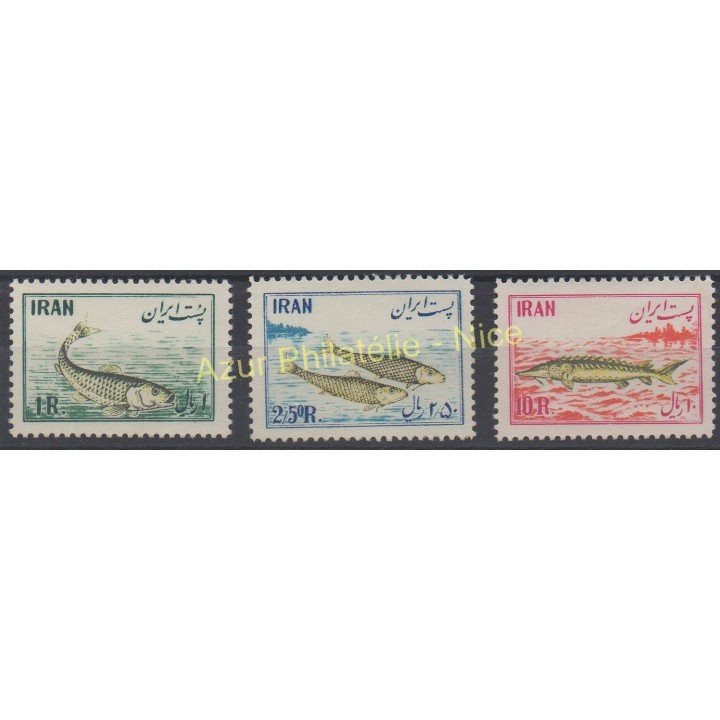 Timbres - Thème poissons - Iran - 1954 - No 798/799 - 802