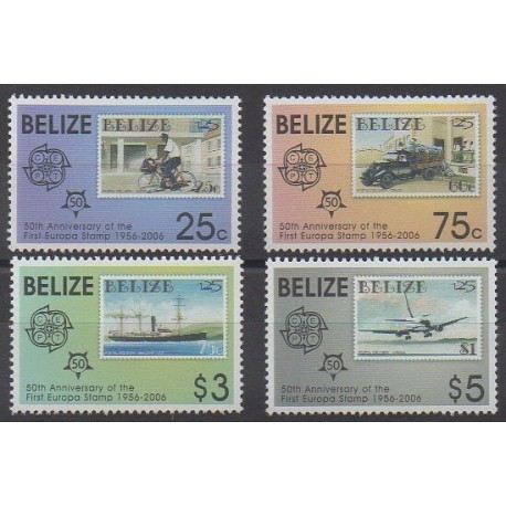 Belize - 2006 - Nb 1197/1200 - Stamps on stamps - Philately