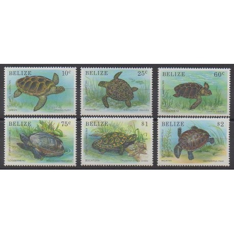 Belize - 1990 - No 932/937 - Reptiles