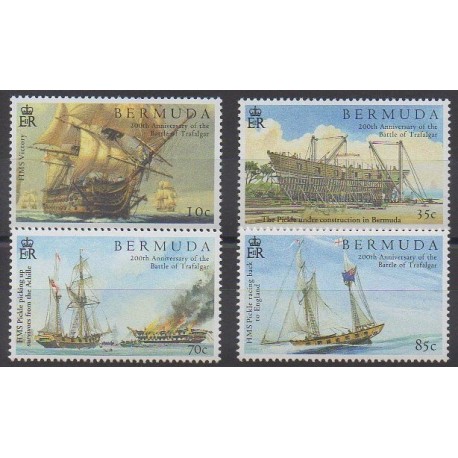 Bermudes - 2005 - No 899/902 - Histoire militaire - Navigation