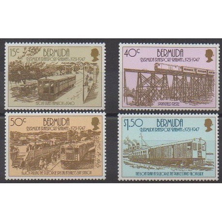 Bermudes - 1987 - No 498/501 - Chemins de fer