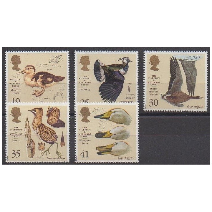 Grande-Bretagne - 1996 - No 1861/1865 - Oiseaux