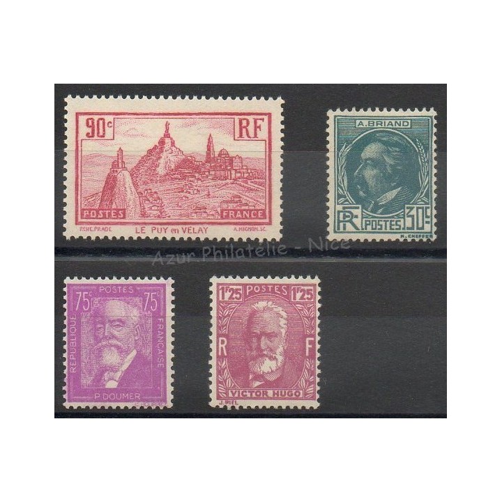 Timbres  - France - année complète - 1933 - No 290/293