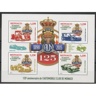 Timbres - Thème voitures - Monaco - Poste - 2015 - No 2986/2989