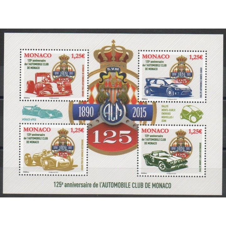 Stamps - Theme cars - Monaco - Poste - 2015 - Nb 2986/2989
