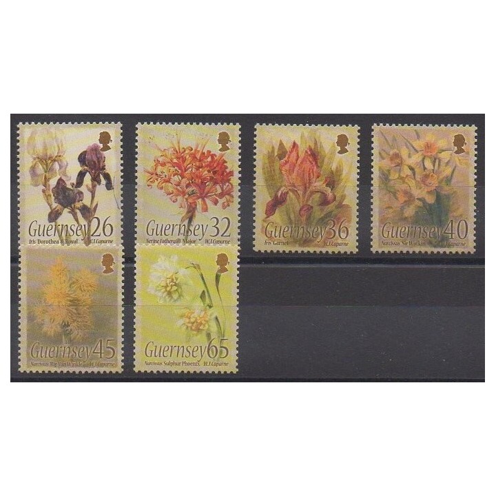 Guernesey - 2005 - No 1043/1048 - Fleurs  - Peinture