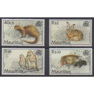 Maurice - 1994 - No 809/812 - Mammifères