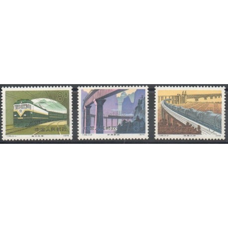 Timbres - Thème trains - Chine - 1979 - No 2278/2280