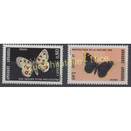 French Andorra - 1976 - Nb 258/259 - Butterflies