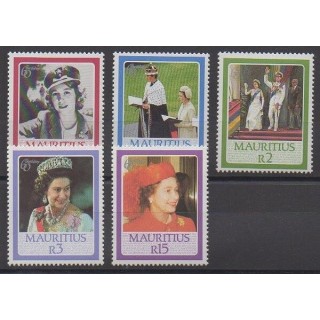 Maurice - 1986 - No 650/654 - Royauté - Principauté