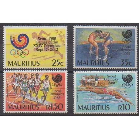 Maurice - 1988 - No 703/706 - Jeux Olympiques d'été