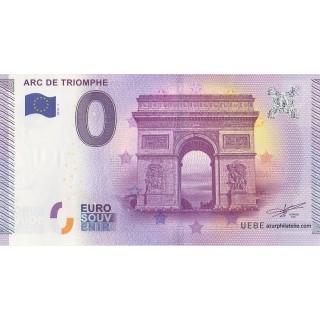 Billet souvenir - Arc de triumphe - 2015