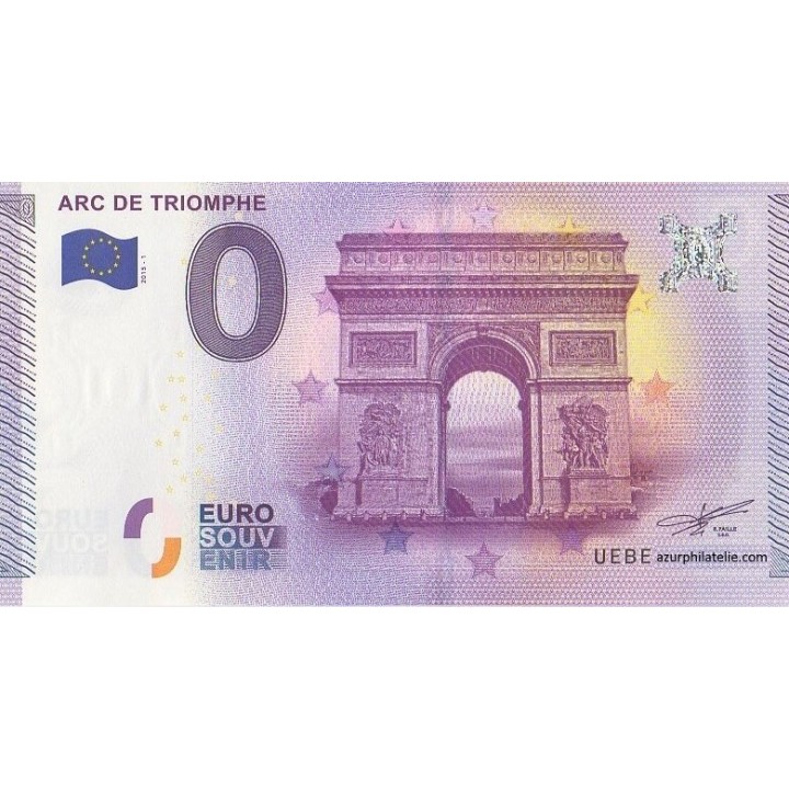 Billet souvenir - Arc de triumphe - 2015