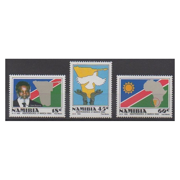 Namibie - 1990 - No 625/627 - Histoire