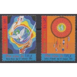 United Nations (UN - Geneva) - 2005 - Nb 537/538 - Children's drawings