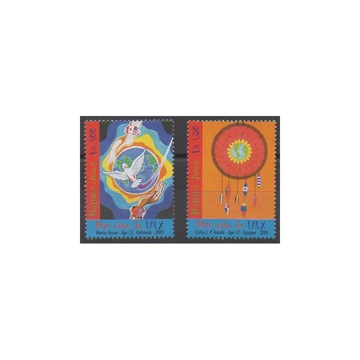 United Nations (UN - Geneva) - 2005 - Nb 537/538 - Children's drawings