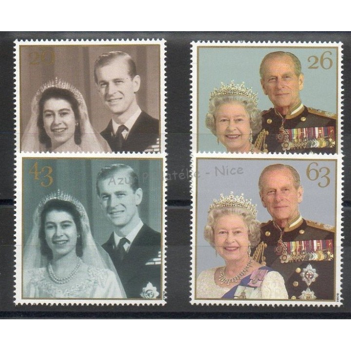 Timbres - Thème royauté - Grande-Bretagne - 1997 - No 2007/2010