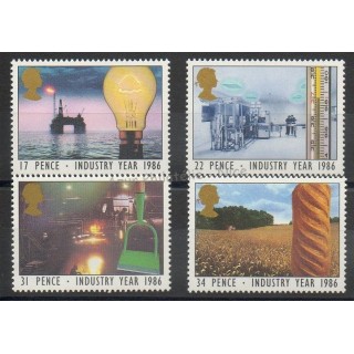 Timbres - Thème sciences et techniques - Grande-Bretagne - 1986 - No 1210/1213