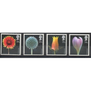 Timbres - Thème fleurs  - Grande-Bretagne - 1987 - No 1256/1259