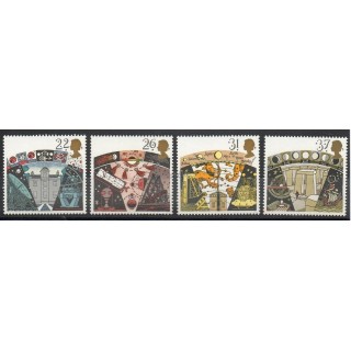 Timbres - Thème sciences et techniques - Grande-Bretagne - 1990 - No 1490/1493