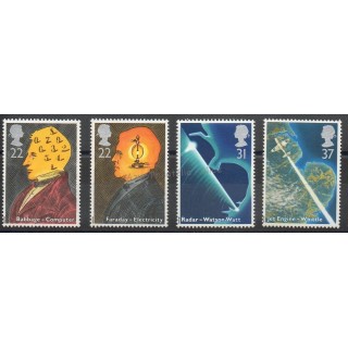 Timbres - Thème sciences et techniques - Grande-Bretagne - 1991 - No 1526/1529