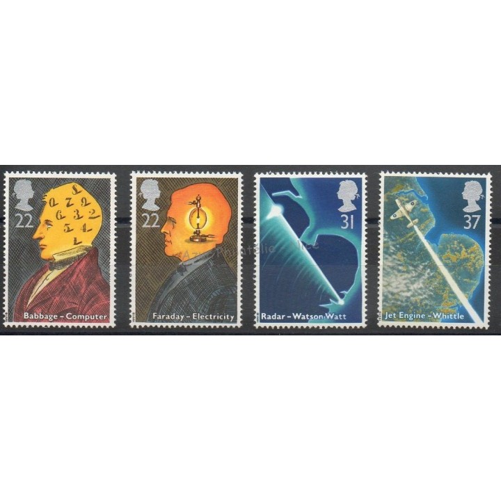 Timbres - Thème sciences et techniques - Grande-Bretagne - 1991 - No 1526/1529