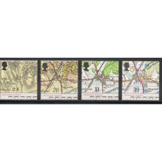 Timbres - Thème sciences et techniques - Grande-Bretagne - 1991 - No 1568/1571