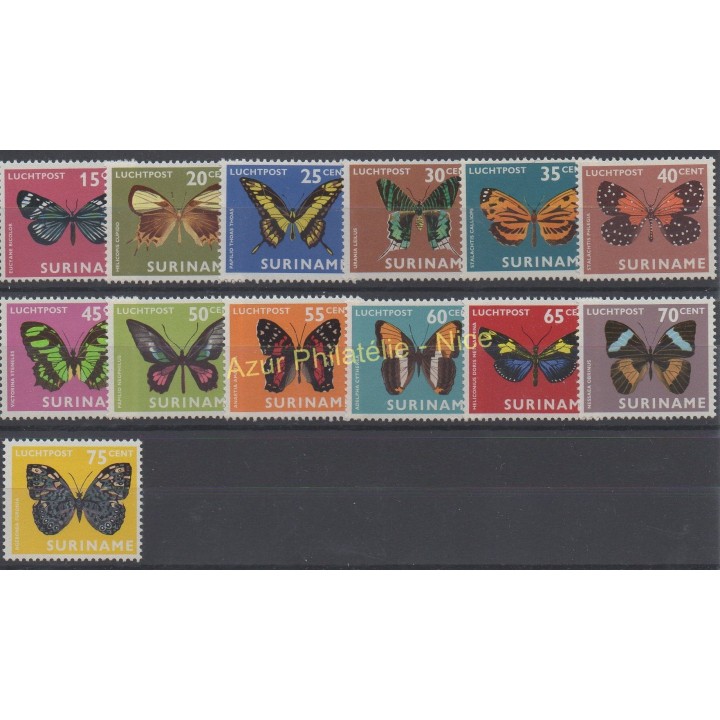 Stamps - Theme butterflies - Suriname - 1972 - Nb PA 40 / PA 52