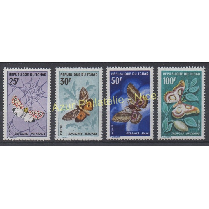 Stamps - Theme butterflies - Chad - 1968 - Nb 157/160