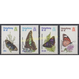 Timbres - Thème papillons - Hong-Kong - 1979 - No 347/350