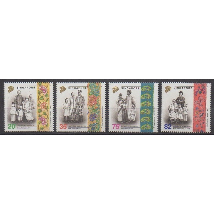 Singapour - 1992 - No 637/640 - Costumes