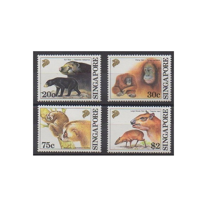 Singapour - 1993 - No 655/658 - Mammifères