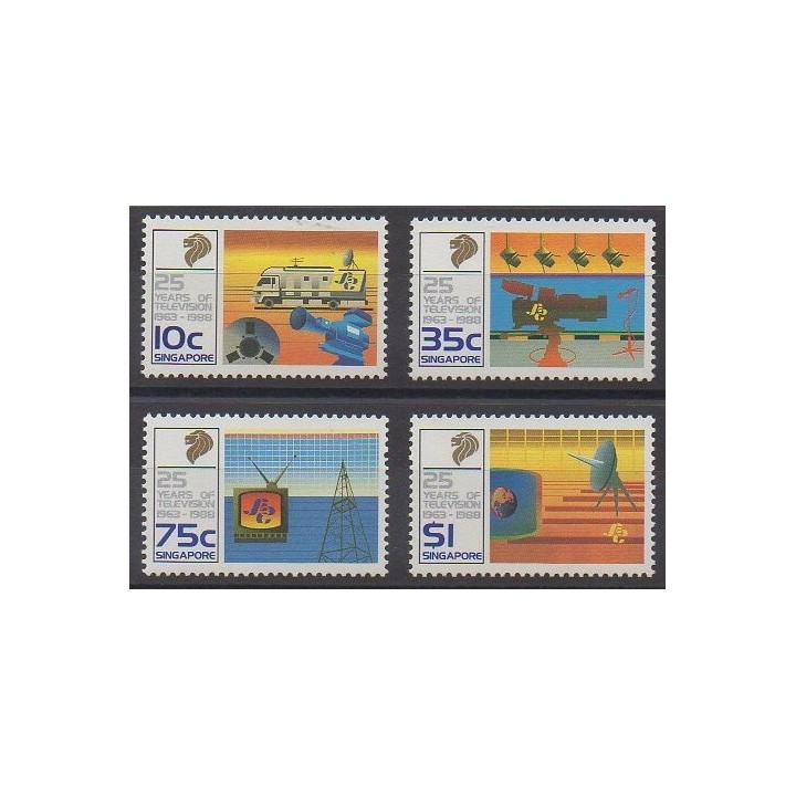 Singapour - 1988 - No 532/535 - Télécommunications