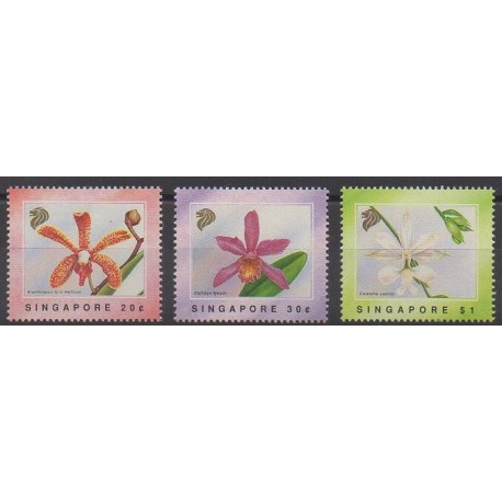 Singapour - 1991 - No 612/614 - Orchidées