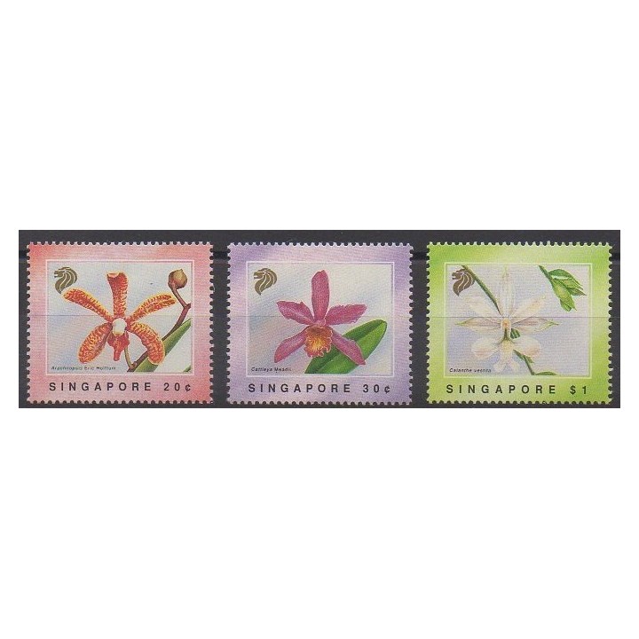 Singapore - 1991 - Nb 612/614 - Orchids