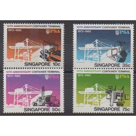 Singapore - 1982 - Nb 398/401 - Boats