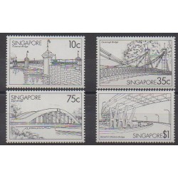 Singapore - 1985 - Nb 451/454 - Bridges