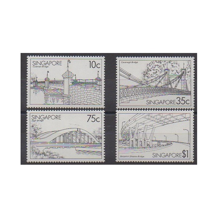 Singapour - 1985 - No 451/454 - Ponts