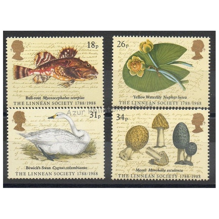 Timbres  - Grande-Bretagne - 1988 - No 1293/1296