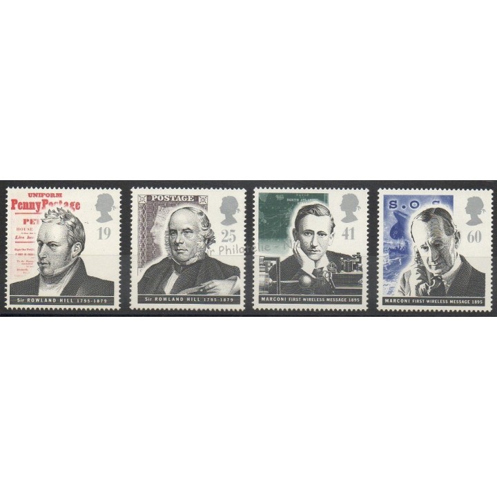 Timbres - Thème sciences et techniques - Grande-Bretagne - 1995 - No 1833/1836