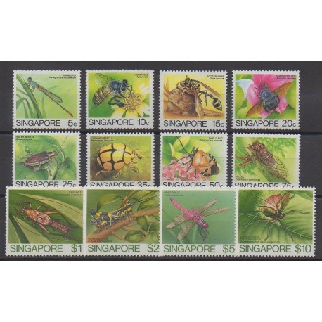 Singapour - 1985 - No 455/466 - Insectes