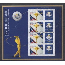 France - Blocks and sheets - 2018 - No BF144 - Various sports