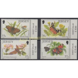 Jersey - 1991 - Nb 543/546 - Butterflies