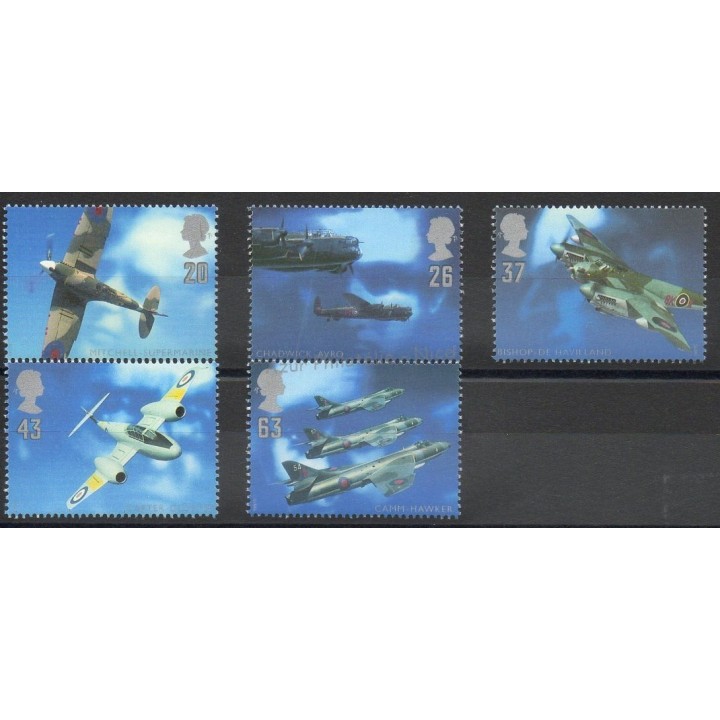 Timbres - Thème avions - Grande-Bretagne - 1997 - No 1967/1971