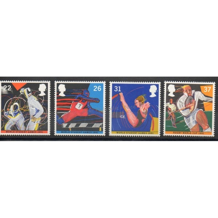 Timbres - Thème sports divers - Grande-Bretagne - 1991 - No 1547/1550