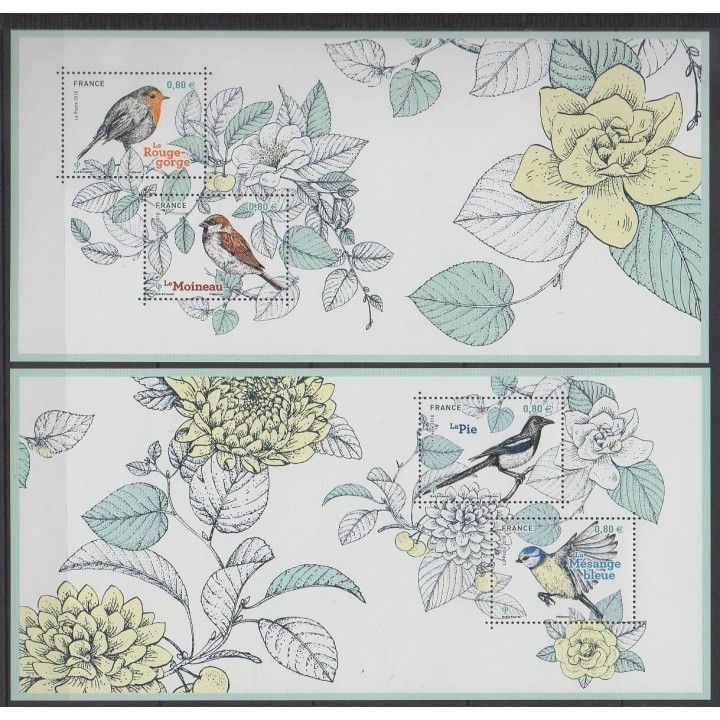France - Bloc souvenir - 2018 - No BS143/BS144 - Oiseaux